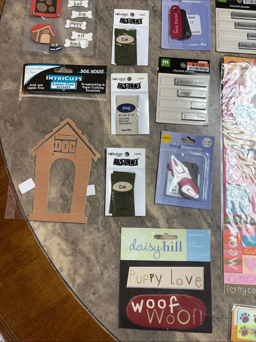 Scrapbooking Assorted Pet-Themed Sticker Pack - Multi-Color lot 42